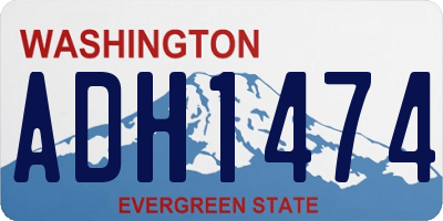 WA license plate ADH1474