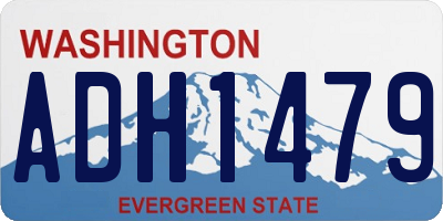 WA license plate ADH1479