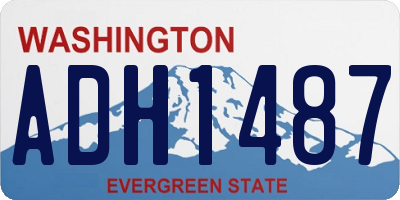 WA license plate ADH1487