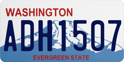 WA license plate ADH1507