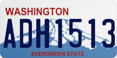 WA license plate ADH1513