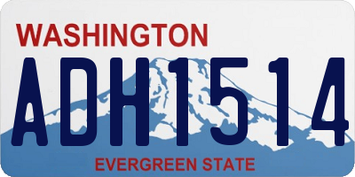 WA license plate ADH1514