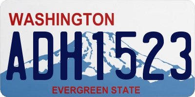 WA license plate ADH1523