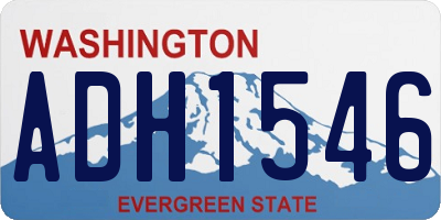 WA license plate ADH1546