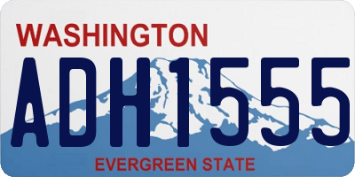 WA license plate ADH1555