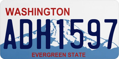 WA license plate ADH1597