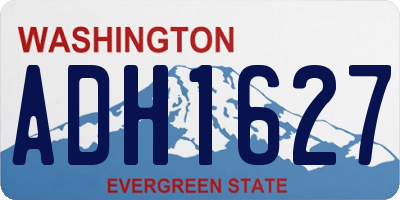 WA license plate ADH1627