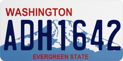 WA license plate ADH1642