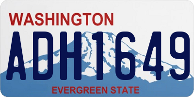 WA license plate ADH1649