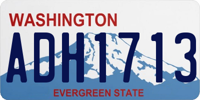 WA license plate ADH1713
