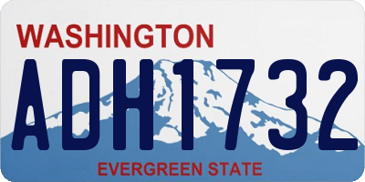 WA license plate ADH1732