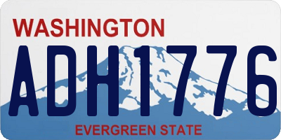 WA license plate ADH1776