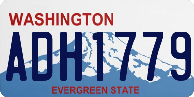 WA license plate ADH1779