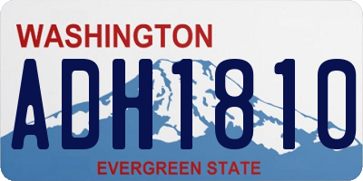 WA license plate ADH1810