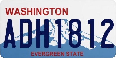 WA license plate ADH1812