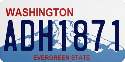 WA license plate ADH1871