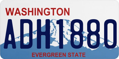 WA license plate ADH1880