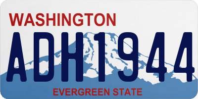 WA license plate ADH1944