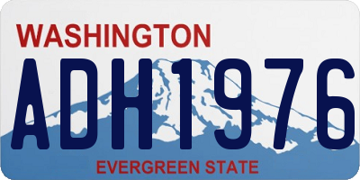 WA license plate ADH1976
