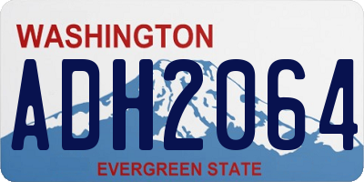 WA license plate ADH2064