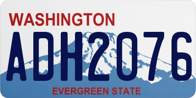 WA license plate ADH2076
