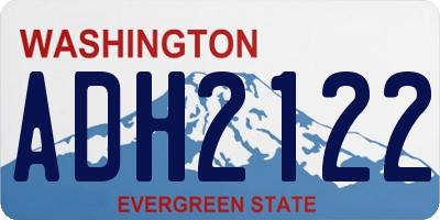 WA license plate ADH2122