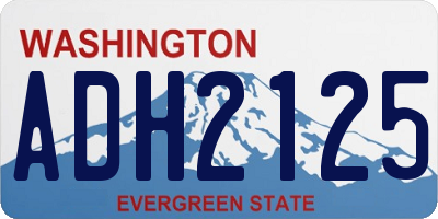WA license plate ADH2125