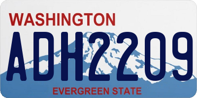 WA license plate ADH2209