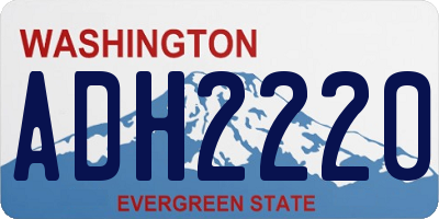 WA license plate ADH2220