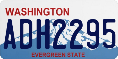 WA license plate ADH2295
