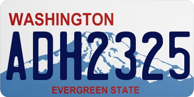 WA license plate ADH2325