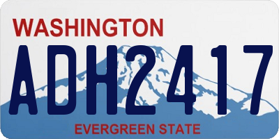WA license plate ADH2417