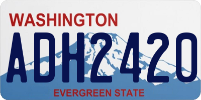 WA license plate ADH2420