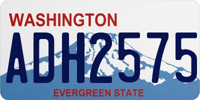 WA license plate ADH2575