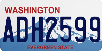 WA license plate ADH2599
