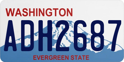 WA license plate ADH2687
