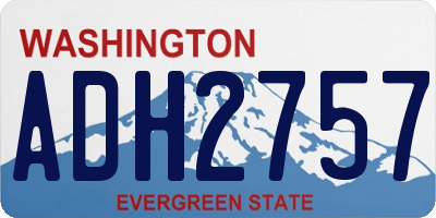 WA license plate ADH2757