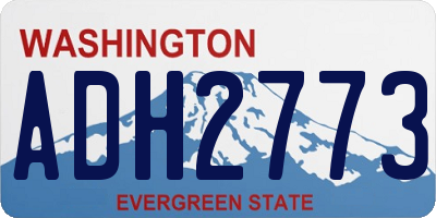 WA license plate ADH2773