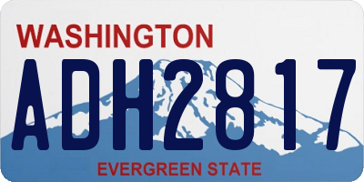 WA license plate ADH2817