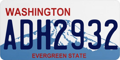 WA license plate ADH2932