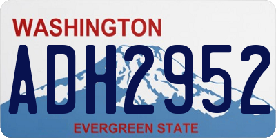 WA license plate ADH2952