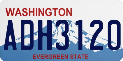 WA license plate ADH3120