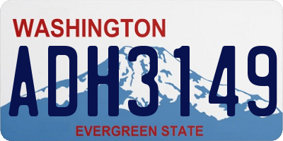 WA license plate ADH3149