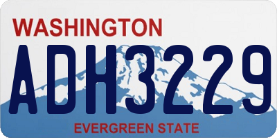 WA license plate ADH3229