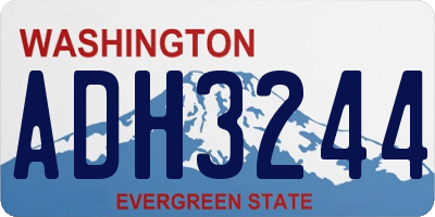 WA license plate ADH3244