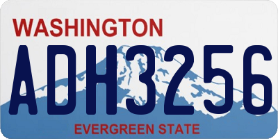 WA license plate ADH3256