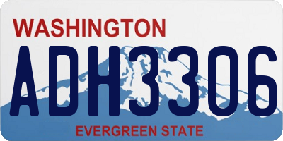 WA license plate ADH3306