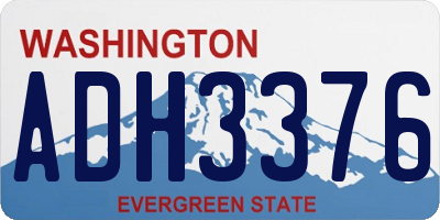 WA license plate ADH3376