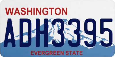 WA license plate ADH3395
