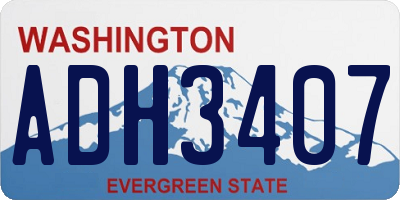 WA license plate ADH3407